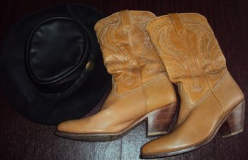Boot Scootin' Women's Size 10 Boot And Medium Hat