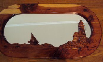 Come Sail Away -Wonderful Carved Pine Mirror