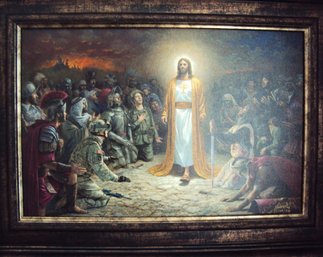 Jesus Walks Among All The Warriors Oil On Canvas 103/500