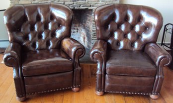 Pair Of Ethan Allen Leather Recliners