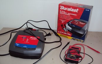 Duralast Battery Charger/maintainer- 8 Amp And Digital Volt/ohm Meter