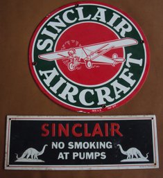 Vintage Sinclair Aircraft Signs