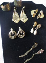 Assorted Gold Tone Earrings