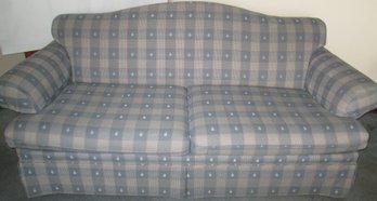 Federal Blue Calico Couch With Pineapples