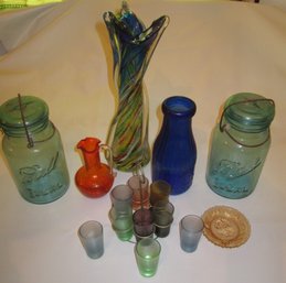 Assorted Vintage Glass & Art Glass
