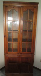 Pine Hutch With Glass Front