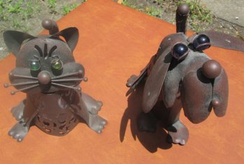 It's Sunning Cats And Dogs??? Solar Garden Decor