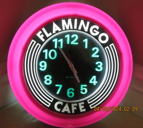 Flamingo Cafe Clock