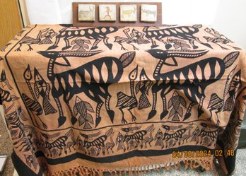 Out Of Africa ... Tribal Stone Art & Primative Animal Throw
