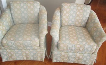 Great Geometric Patterned Fabric  Swivel Rockers