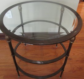 Matching Accent Table In Bronzed Finish