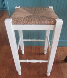 Rattan Seated Kitchen Stool