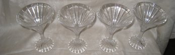 Set Of 4 Lead Crystal Martini's