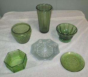 Vintage Green Glass