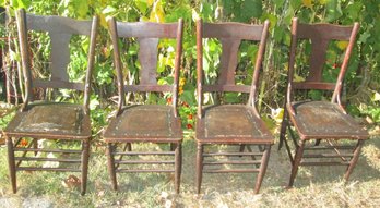 Set Of 4 Matching Antique Chairs