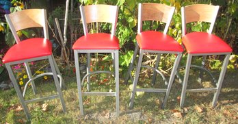 Four Sturdy Bar Chairs