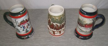 3 Budweiser Steins