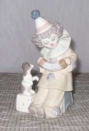 Lladro Clown Boy And Dog