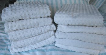 Set Of White Bath Towels