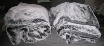 Double Fuzzy Wuzzy Blanket Lot By West Elm