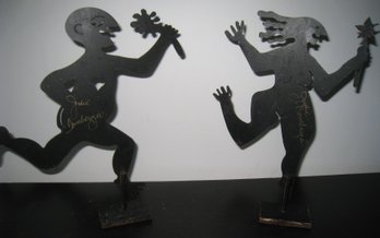 Pair Judy Bomberger Figurines