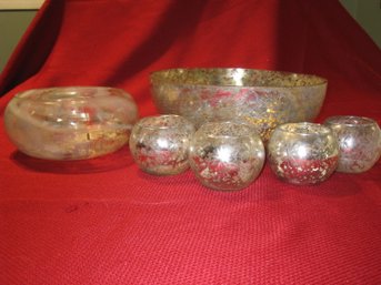 Assortment Of Mercury Glass Decor