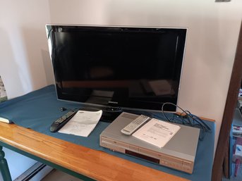 Samsung LCD 32' TV With Remote & Sony DVD Player