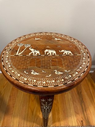 Anglo Indian Rosewood Inlaid Side Table