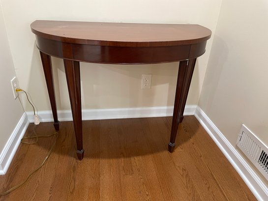 Hathaways Mahogany Demi-lune Accent Table.