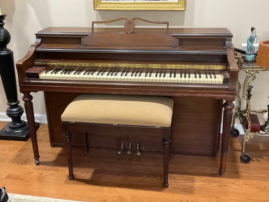 Griffith Upright Piano With Bench.