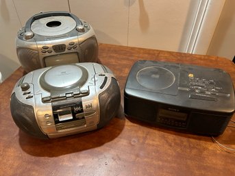 Emerson Cd Player/ Stereo Cassette Player, SONY CD Player, COBY Portable TV/CD Player