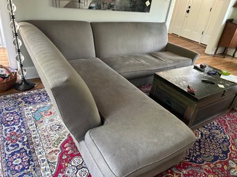 Hickory Sofa With Chaise With Nailhead Design