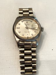 Vintage Rolex 1803 Day Date Watch Circa 1969 18k Band