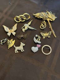 Vintage Pins, Two Pendant Charms (12)