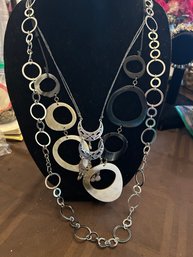 Silver And Gold Toned Necklaces - Qty 3