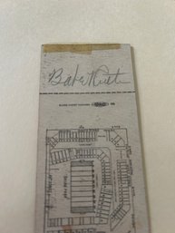 Ticket Stub Signed By Babe Ruth & First Day Of Issue Of Babe Ruth Stamp