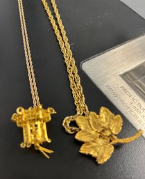 Gold Tone Pendant Necklaces