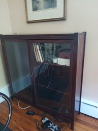 Vintage Cherry Wood Display Cabinet