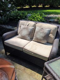 Outdoor Patio Loveseat And Table