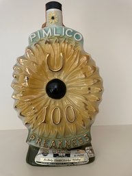 Jim Beam Pimlico 100th Running Of The Preakness Souvenir Whiskey Decanter 1975 Decorative Bottle