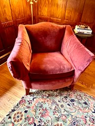 Thomasville Brushed Chenille Burgundy Sitting Chair