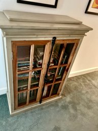 Industrial Bookcase Cabinet With Iron Accents