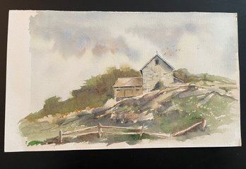 B. Puleo Farm Scene Watercolor