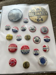 Barry Goldwater. In Miller Political Pins