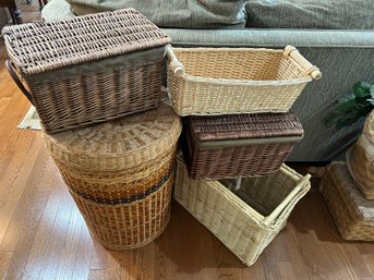 Lot Of Wicker Baskets