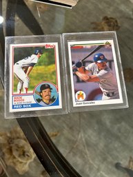 Wade Boggs 1983 Topps  & Juan Gonzalez 1990