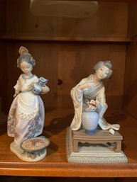 2 Female Lladro Figurines