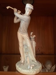 Lladro Golfer Porcelain Statue