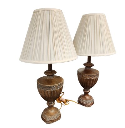 Neoclassical Manner Gilt Table Lamps, Pair - LOCUST VALLEY PICK UP