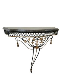 JK Granite And Wrought Iron Console/Entry Table With Gilt Accents - Port Washington Pick UP